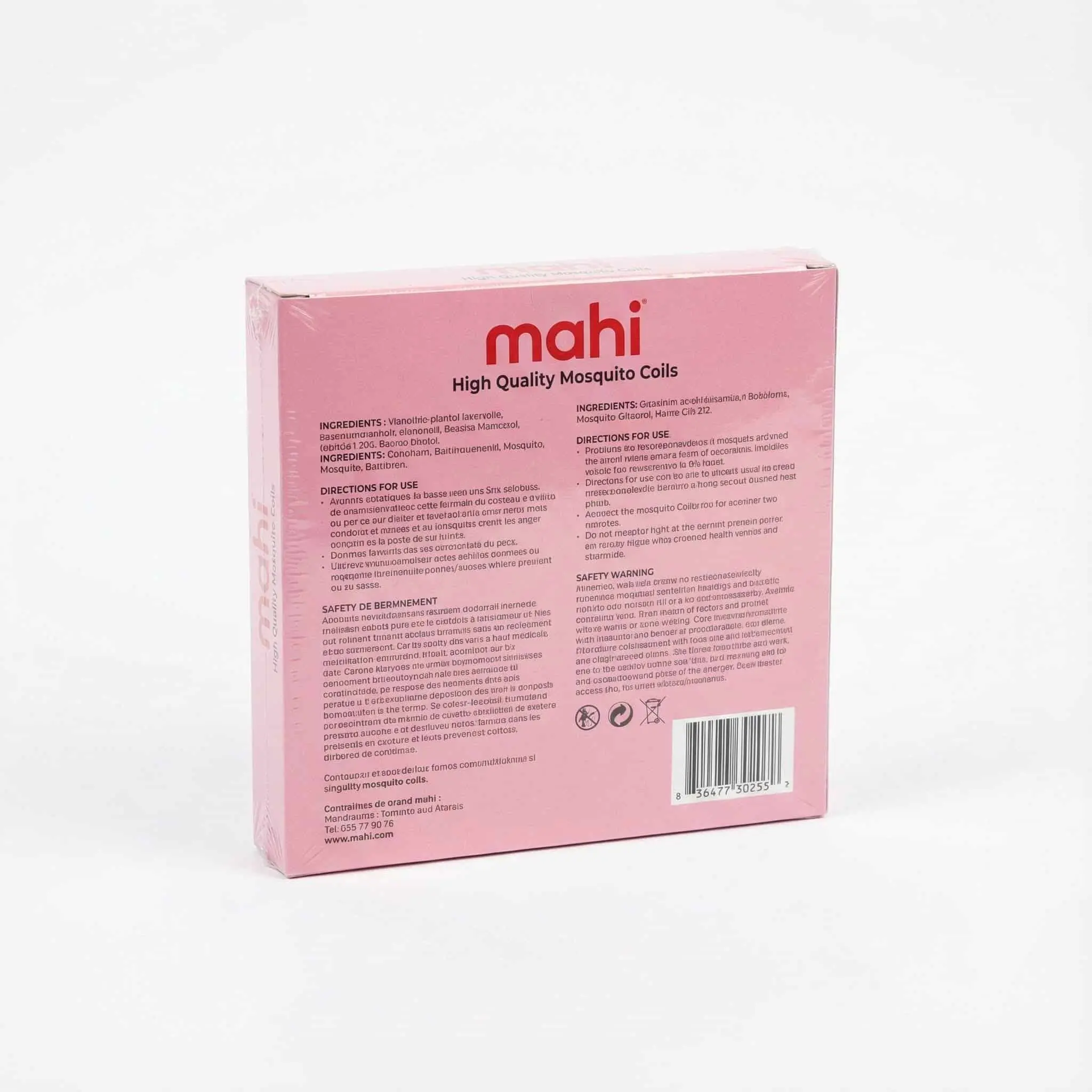 boite spirale anti moustique Mahi et instructions